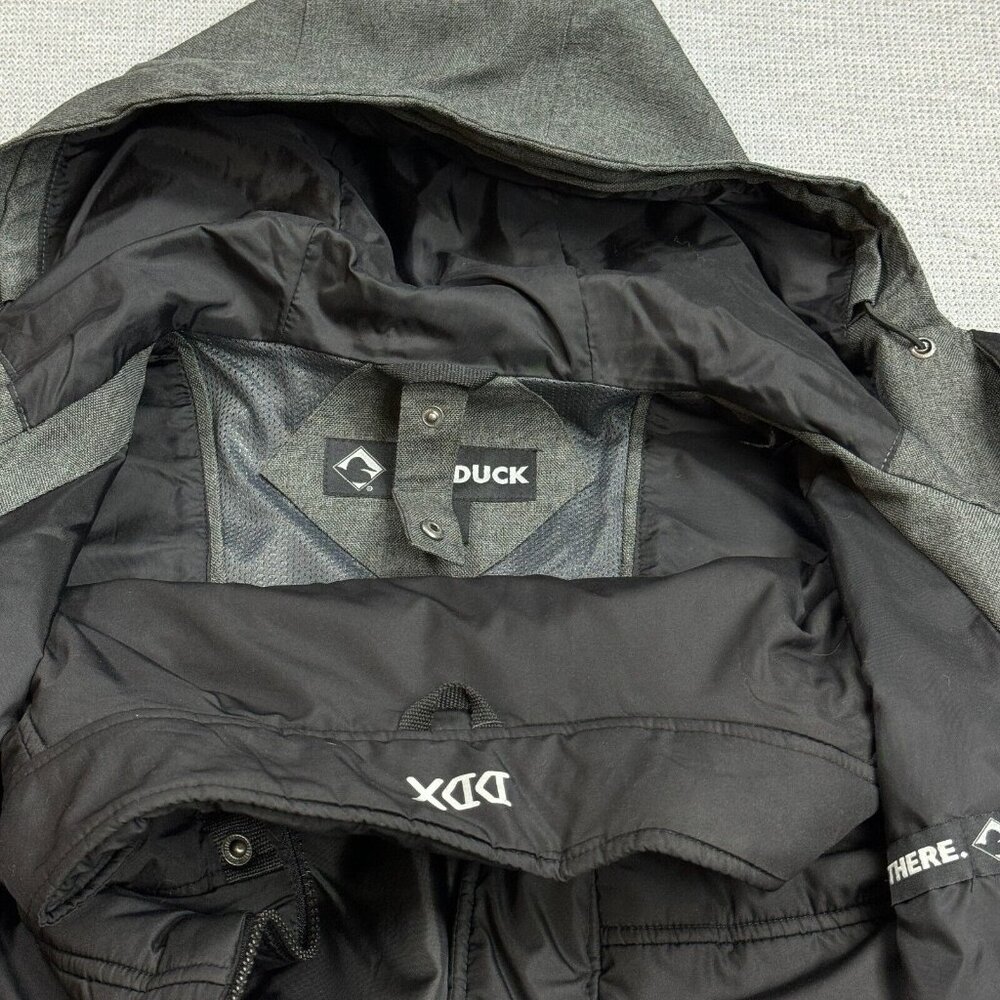Dri Duck 3-in-1 Jacket Mens Size L Gray Hooded Storm Shell Interchange Pockets - Picture 8 of 16